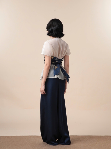 Short-Sleeve Top and Jacquard Bandeau Set, image 9