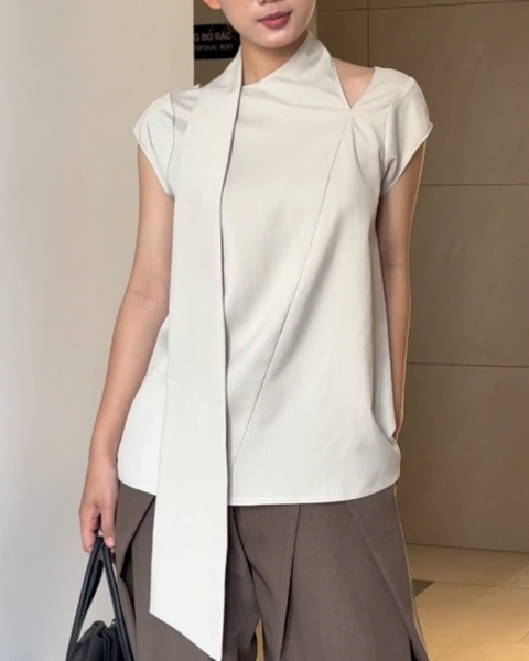 A-Line Tie-Neck Top, image 2