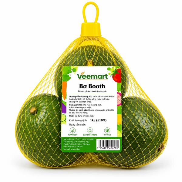 Bơ Booth túi lưới 1kg (±10%)
