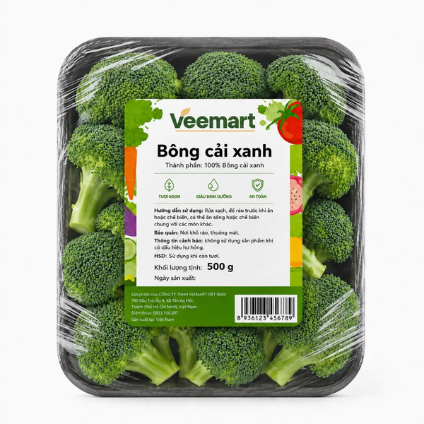Bông cải xanh khay 500g