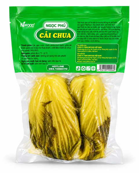 Cải Chua Ngọc Phú theo quy cách thực tế