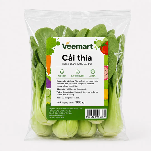 Cải thìa túi 300g