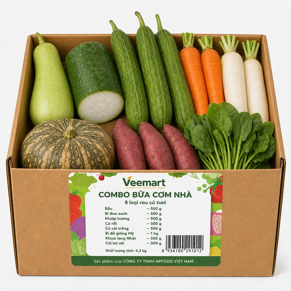 Combo Bữa Cơm Nhà thùng 8 loại 4,3kg