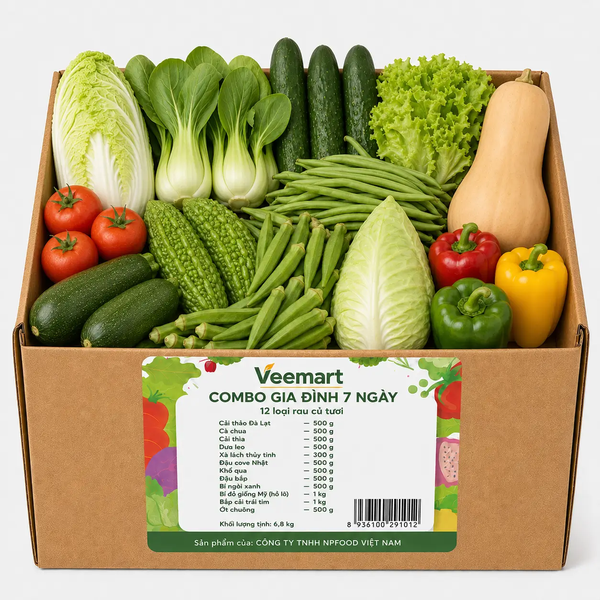 Combo Gia Đình 7 Ngày thùng 12 loại 6,8kg