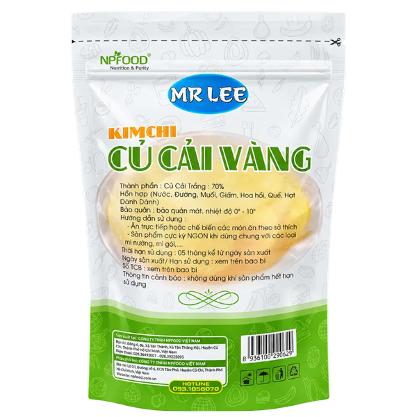 Kimchi Mr Lee theo quy cách thực tế
