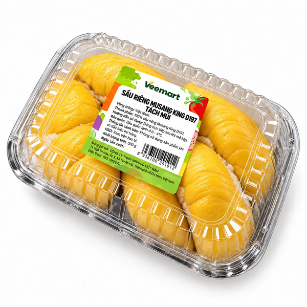 Sầu riêng Musang King - Tách múi sẵn - Hộp 500 g