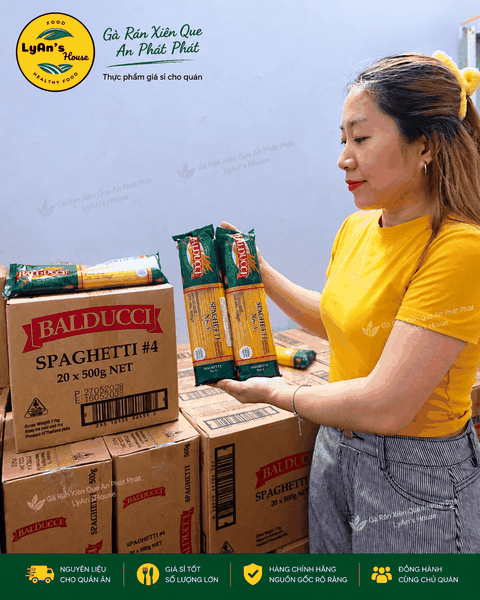 Thùng mì Ý Balducci Spaghetti No.4 500g 20 gói LyAn's House