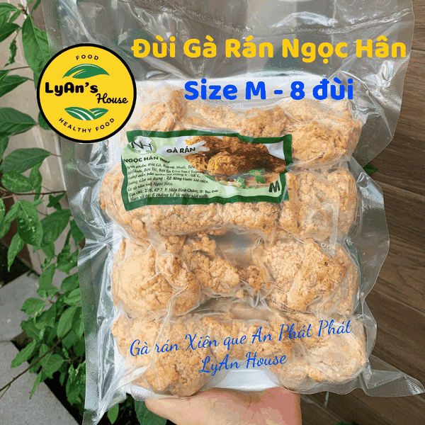 Đùi Gà Chiên Giòn Ngọc Hân Size M (8 Cái) - Gà Rán Tẩm Vị Sẵn