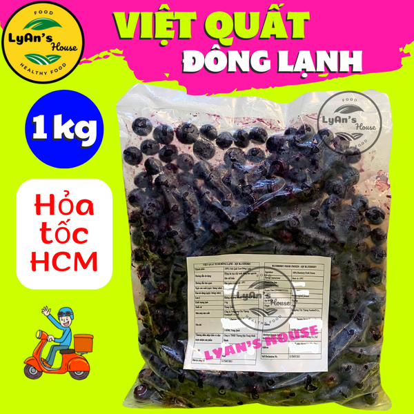 Việt Quất Đông Lạnh 1kg - Frozen Blueberry Hợp Xay Sinh Tố