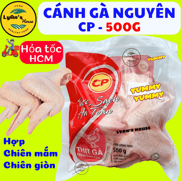 Cánh Gà CP 500g - Chicken Wing Frozen Cho Quán Ăn & Gà Chiên Giòn