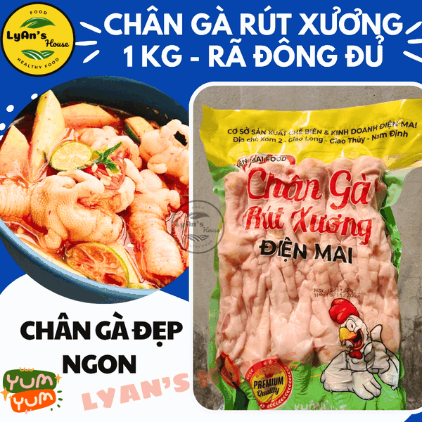 Chân Gà Rút Xương Điền Mai 1kg - Boneless Chicken Feet