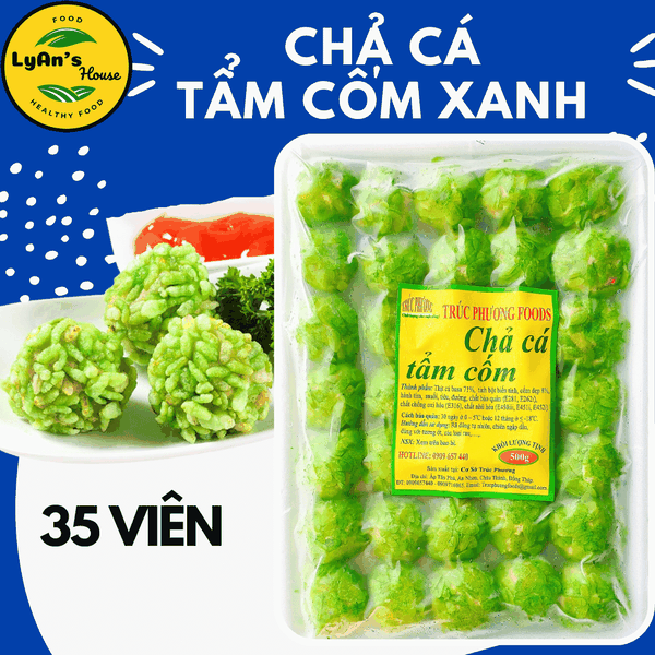 Cốm Xanh Trúc Phương 500g (35 Viên)