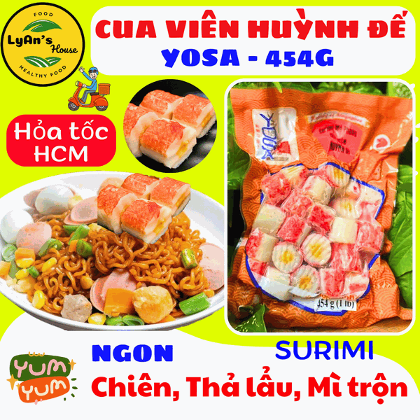 Cua Viên Huỳnh Đế YOSA 454g - Seafood Ball Thả Lẩu Cho Quán Ăn