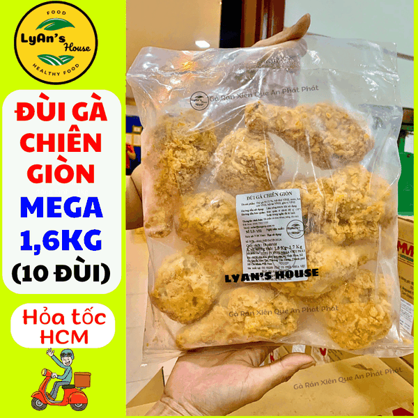 Đùi Gà Chiên Giòn MEGA 1.6kg (10 đùi) - Fried Chicken Cho Quán Ăn