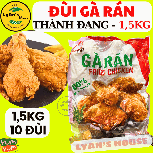 Đùi Gà Thành Đang 1,5kg (10 Đùi) - Gà Chiên Giòn