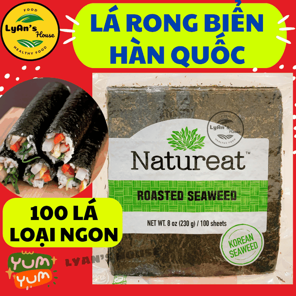 Lá Rong Biển Cuộn Cơm CJ Natureat 100 Lá 230g - Nguyên Liệu Kimbap Cho Quán Ăn