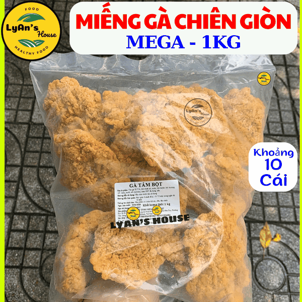 Miếng Gà Chiên Giòn MEGA 1kg - Fried Chicken Cho Quán Ăn