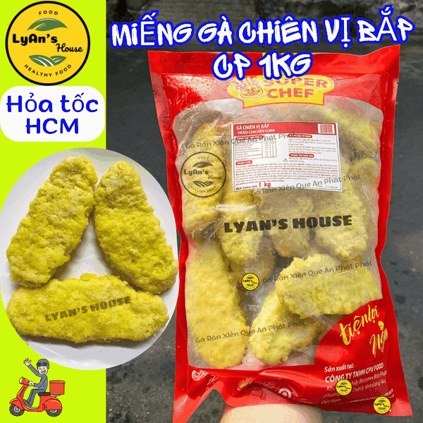 Gà Chiên Vị Bắp CP SuperChef 1kg - Fried Chicken