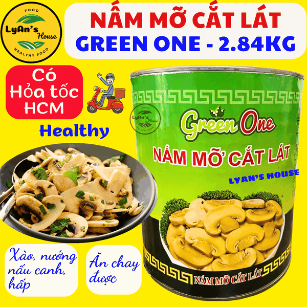 Nấm Mỡ Cắt Lát 2.84kg - Sliced Mushroom Cho Pizza & Mì Ý