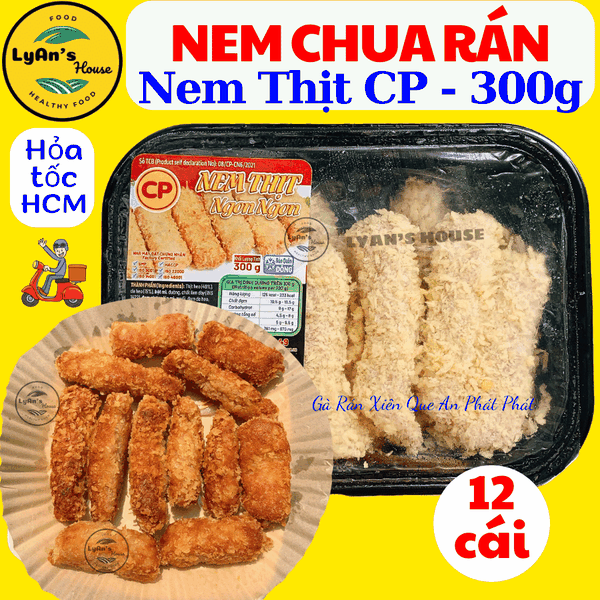 Nem Chua Rán CP 300g (12 Cái) - Món Ăn Vặt Chiên Giòn & Bún Đậu Hà Nội