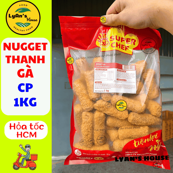 Nugget Gà CP 1kg Dạng Thanh, Chicken Nugget CP 1kg Dạng Thanh, Nugget Thanh Gà CP Chiên Giòn 1kg, Nugget Gà CP 1kg Cho Quán Ăn Gà Rán, Nugget Gà CP Đông Lạnh Giao Hỏa Tốc TP HCM