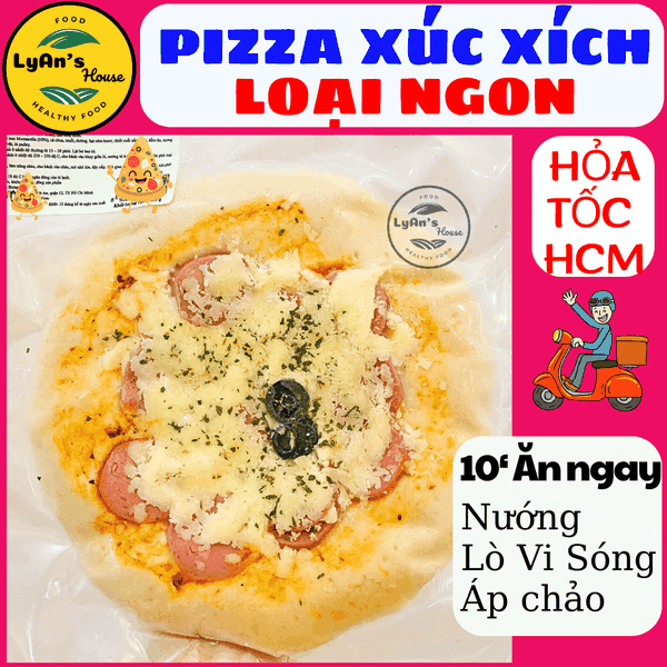 Pizza Xúc Xích 15cm 135g - Pizza Mini