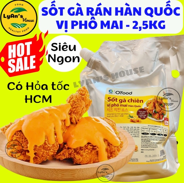 Sốt Gà Rán Phô Mai O'Food 2,5kg – Gói To Tiện Lợi – Giá Sỉ, Giao Nhanh