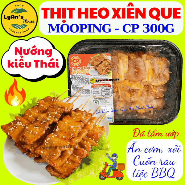 Thịt Heo Xiên Que CP Tẩm Ướp Vị Mopping 300g