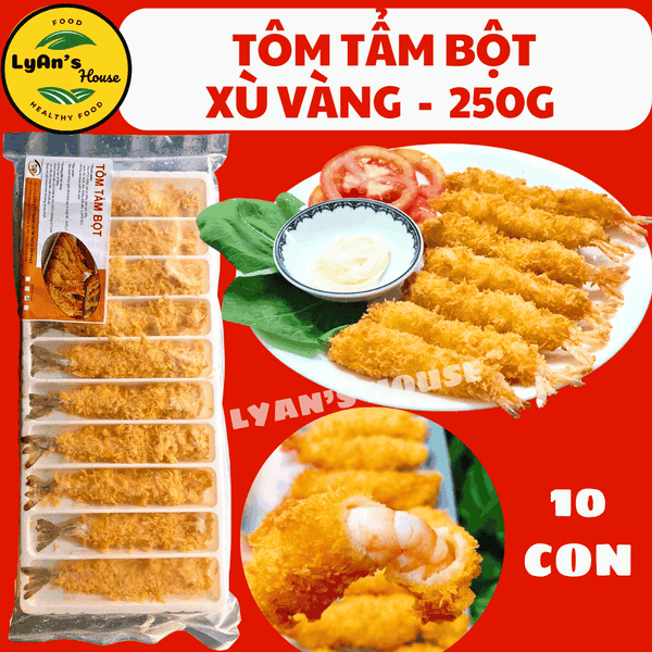 Tôm Tẩm Bột Xù Vàng 250g (10 Con)