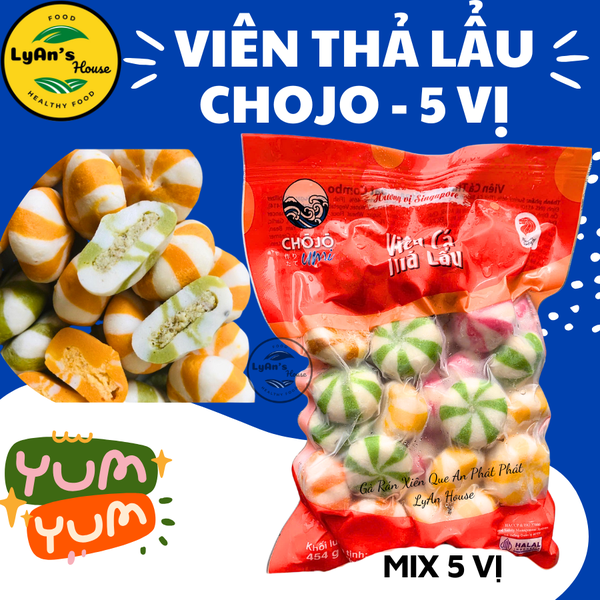 Viên Thả Lẩu Thập Cẩm 5 Màu CHOJO 454g - Seafood Ball Mix Quán Lẩu
