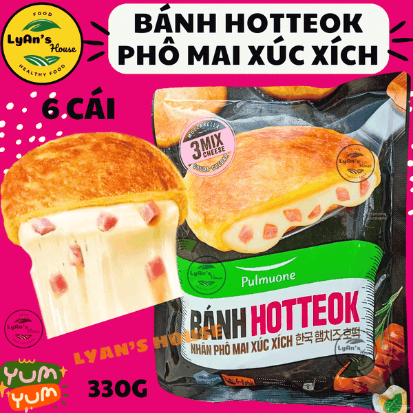 Bánh Hotteok Nhân Phô Mai Xúc Xích 360g (6 Cái) - Bánh Ăn Vặt Kiểu Hàn