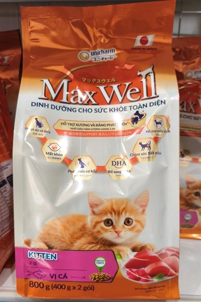 Hạt Max well kitten 800g