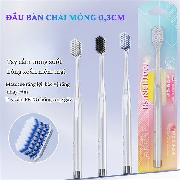 Bàn chải tay cầm trong suốt(TMĐT)