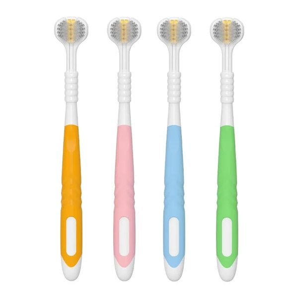 Bàn Chải Đánh Răng 3 Mặt Lông Siêu Mềm PBT Đầu Chải 3D 58 Độ Làm Sạch Nhanh Toàn Diện Dành Cho Người Lớn