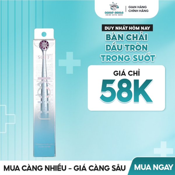 Bàn Chải Đánh Răng Lông Xoắn Siêu Mềm Daily Smile PETG Trong Suốt, Đầu Bàn Chải Siêu Mỏng 0.3cm, Bảo Vệ Răng Nhạy Cảm