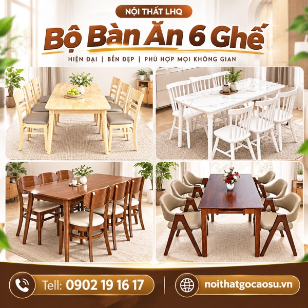 Khám phá danh mục bàn ghế ăn tại Nội Thất LHQ: Đa dạng mẫu mã, phù hợp nhiều không gian