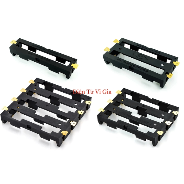 Đế Khay Gá Pin 18650 Chân Đồng Hàn Dán SMD SMT (1 Cell - 2 Cell - 3 Cell - 4 Cell)