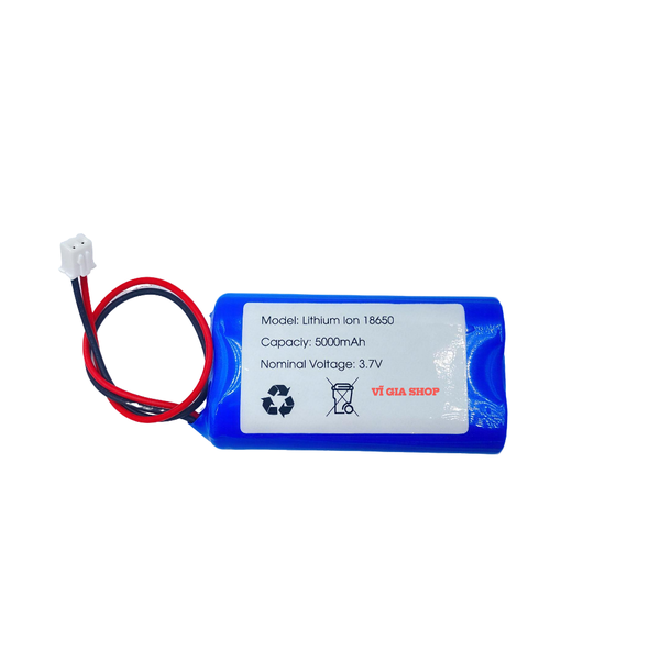 Pin Sạc Lithium-ion 1S 3.7V 5000mAh Jack XH 2.54mm (Tích Hợp Mạch BMS 3A)