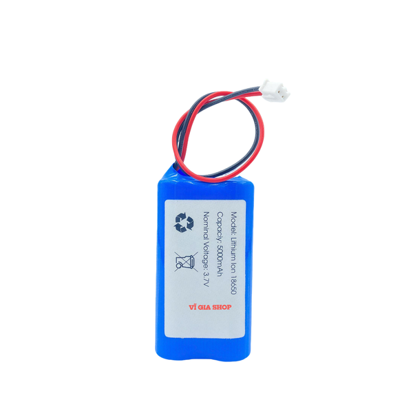 Pin Sạc Lithium-ion 1S 3.7V 5000mAh Jack XH 2.54mm (Tích Hợp Mạch BMS 3A)
