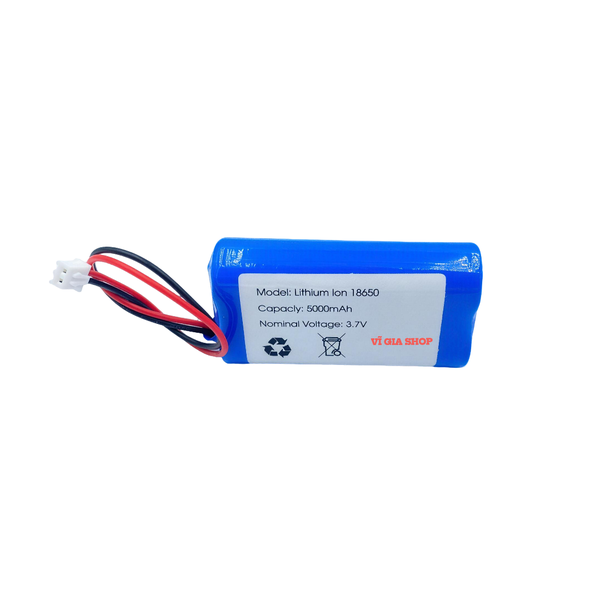 Pin Sạc Lithium-ion 1S 3.7V 5000mAh Jack XH 2.54mm (Tích Hợp Mạch BMS 3A)