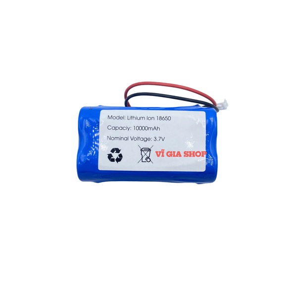 Pin Sạc Lithium-ion 1S 3.7V 10000mAh Jack XH 2.54mm (Tích Hợp Mạch BMS 3A)