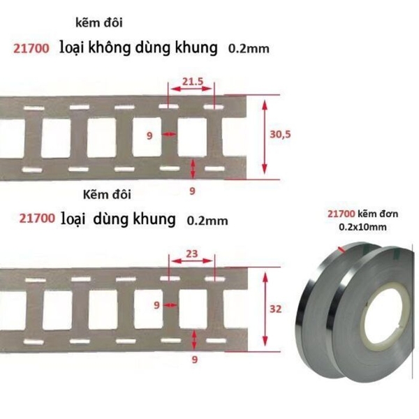 500g Kẽm Hàn Cell Pin 21700 Cao Cấp Dày 0.2mm | Vĩ Gia Shop