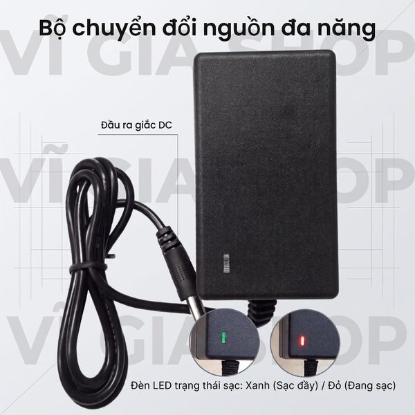 Sạc Pin Li-ion 4S 16.8V 2A Tự Ngắt Chân Cắm DC 5.5x2.5mm (Dùng Cho Pin 14.4V - 16.8V)