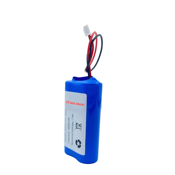 Pin Sạc Lithium-ion 2S 7.4V 2500mAh Jack XH 2.54mm 2P (Tích Hợp Mạch BMS)