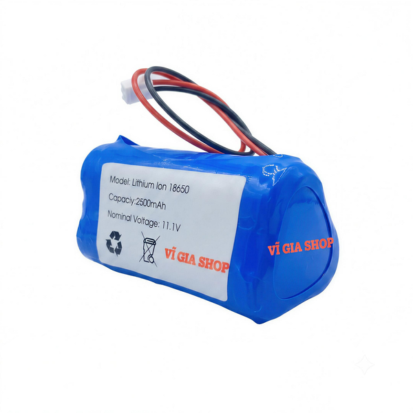 Pin Sạc Lithium-ion 3S 12V 2500mAh Jack XH 2.54mm (Tích Hợp Mạch BMS 20A)