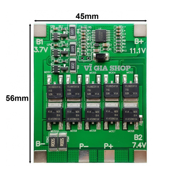 Mạch Bảo Vệ Sạc Xả 3S 12.6V 30A BW Có Cân Bằng Cho Pin Lithium-Ion 18650
