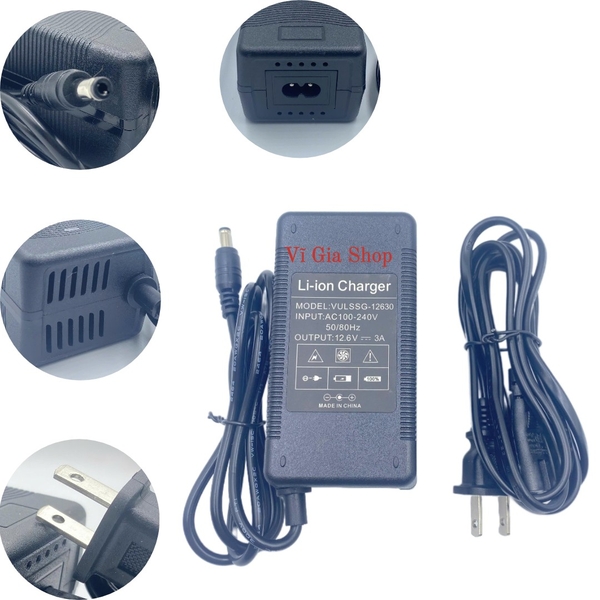 Sạc Pin Li-ion 3S 12.6V 3A Có Quạt Tản Nhiệt Tự Ngắt Jack DC 5.5x2.5mm (36W)