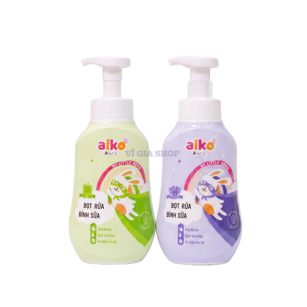 Bọt Rửa Bình Sữa Và Rau Củ Quả AIKO 500ml Công Nghệ Sinh Học An Toàn Cho Bé