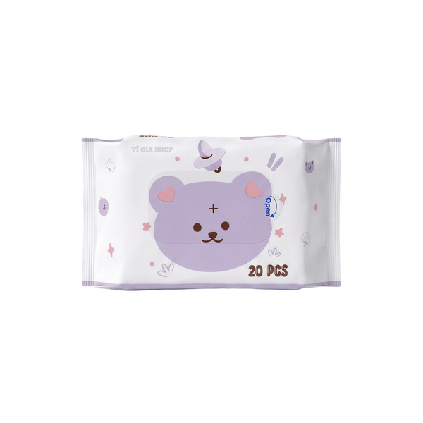 Khăn Ướt Đa Năng AIKO 20 Tờ Không Mùi Gói Mini Bỏ Túi Tiện Lợi Dịu Nhẹ