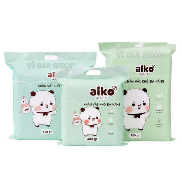 Khăn Vải Khô Đa Năng AIKO Cao Cấp Vải Không Dệt Mềm Mịn (Túi 300g / 500g / 900g)